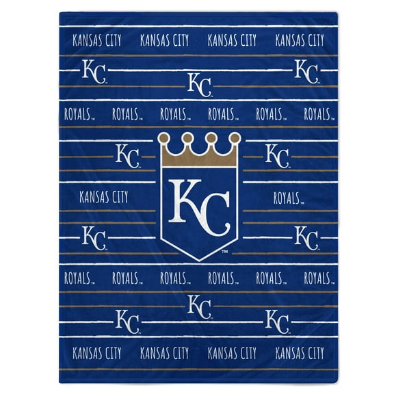 Kansas City Royals 60'' x 80'' Logo Stripe Flannel Fleece Blanket