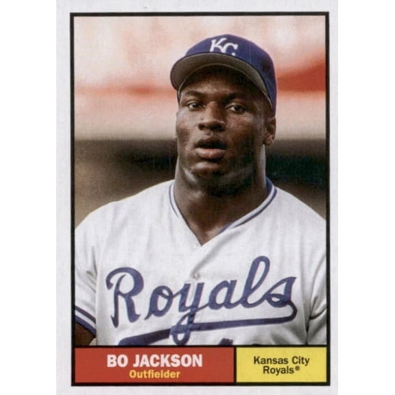 Kansas City Royals Bo Jackson Collectible 2024 Topps Archives baseball card #72 Design Variation