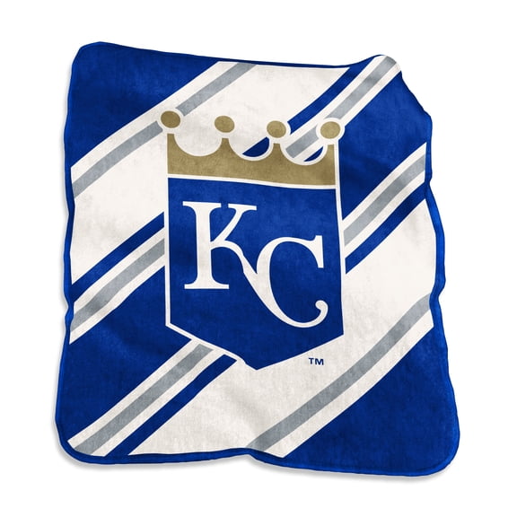 Logo Brands Kansas City Royals 50" x 60" Raschel Stripe Throw Blanket