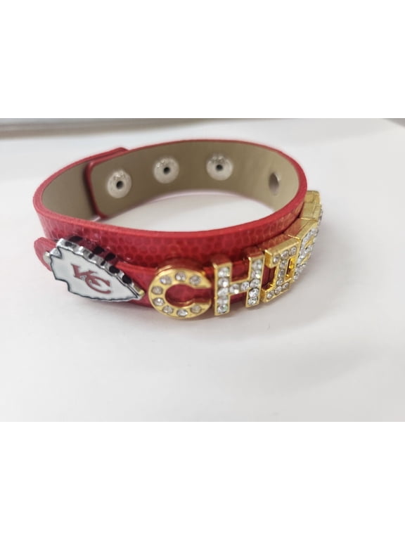 Kansas City Sports Rhinestone Football Bracelet / Football Mom Fan / Sports Fan