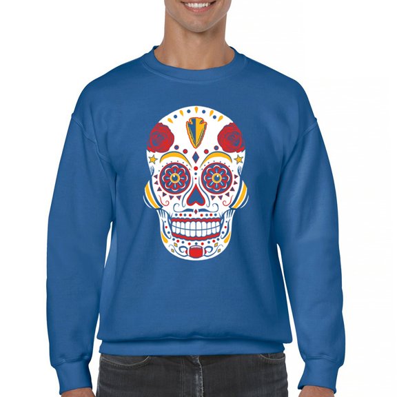 Kansas City Sugar Skull Crewneck Sweatshirt KC Die-Hard Football Fan Tailgating