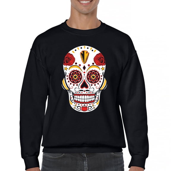 Kansas City Sugar Skull Crewneck Sweatshirt KC Die-Hard Football Fan Tailgating