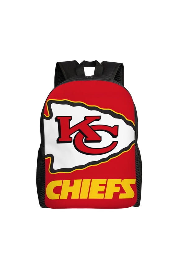 Kansas_City Youth Large Capacity Backpack Multifunctional Travel Backpack Waterproof Schoolbag Laptop Bag Men and Women Sports Backpack American Football Fan Gift