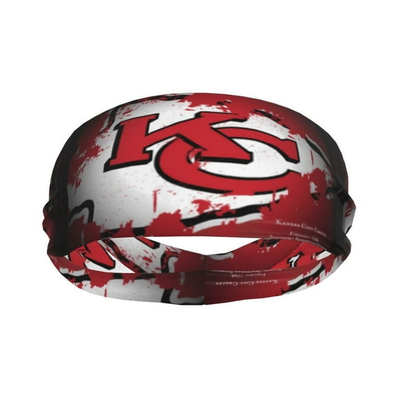 Kansas_City Youth Sports Sweat-Absorbing Headband, Football Team Theme Anti-Sweat Headband, Suitable For Men And Women, Suitable For Football, Cycling, Running, Yoga And Other Sports