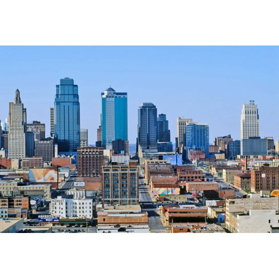 Kansas City skyline from Crown Center, MO Poster Print by Panoramic Images (36 x 24)