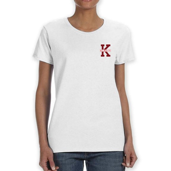 Kansas College Style Retro Sport T-Shirt Women -Image by Shutterstock, Female Medium