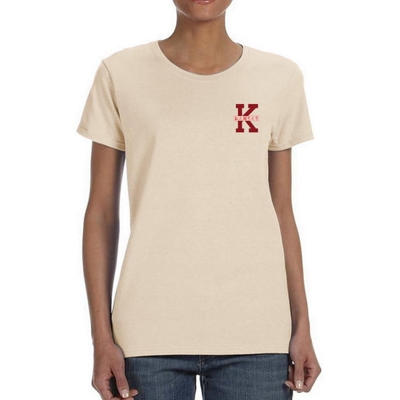 Kansas College Style Retro Sport T-Shirt Women -Image by Shutterstock, Female Small