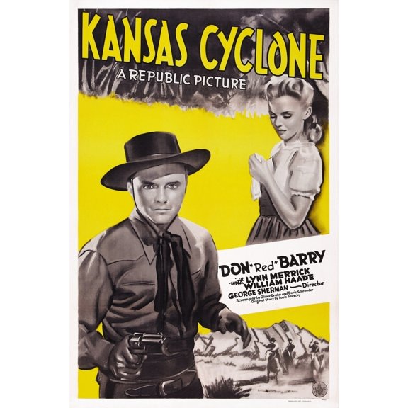 Kansas Cyclone Us Poster Art From Left: Don 'Red' Barry Lynn Merrick 1941 Movie Poster Masterprint