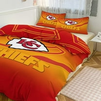 Kansas Duvet Cover 3 Piece Bedding Set Football Comforter Cover Set Soft Duvet Cover with Pillowcase (no quilt) 86"x70"