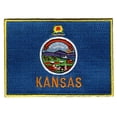 thumbnail image 1 of Kansas Embroidered Iron-On Flag Patch, 1 of 1