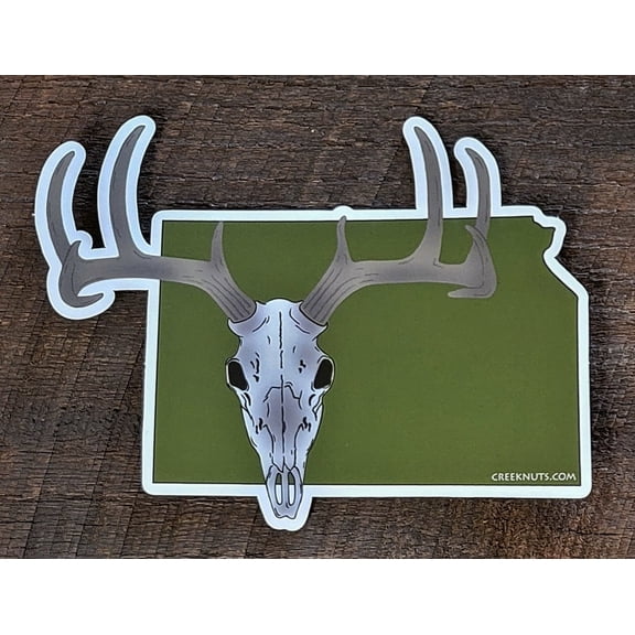 Kansas Euro Mount Deer Hunting Sticker Decal