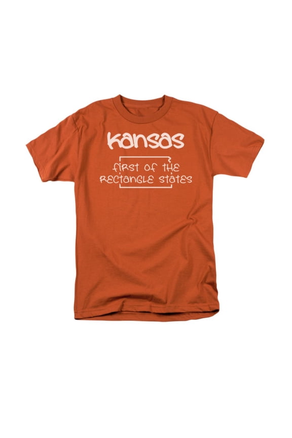 Kansas First Of The Rectangle States Funny State Saying Adult T-Shirt