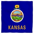 thumbnail image 1 of - Kansas Flag - Bandana - 22" x 22", 1 of 2
