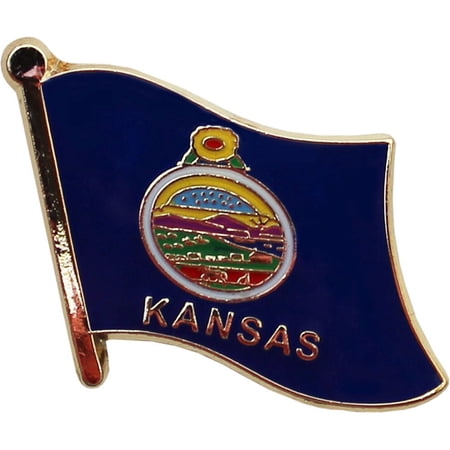 Kansas Flag Lapel Pin