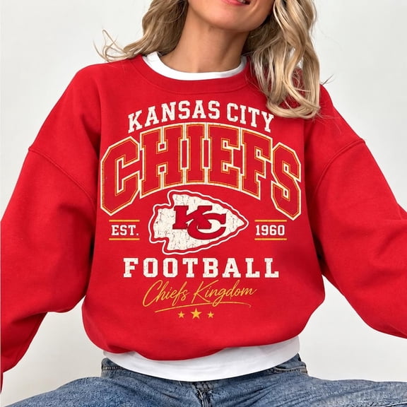 Kansas Football Chief Vintage Sweatshirt, Chiefs Kingdom 1960 Graphic Shirt, Kansas Football Fan Gift, Retro Game Day Sweatshirt