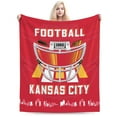 thumbnail image 1 of Kansas Football Team Flannel Throw Blanket, Soft Lightweight Plush Blanket For Men, Women, Sports Fan Gifts For Bed, Sofa, Travel 40"X30", 1 of 7