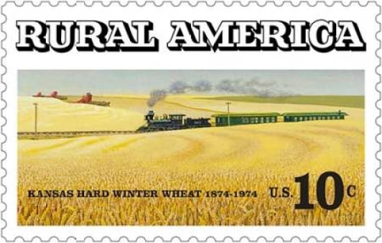 Kansas Hard Winter Wheat Canvas Art - US POSTAL SERVICE (12 x 18)