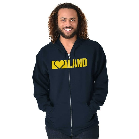 Kansas Heartland Cute Midland Pride Unisex Fleece Graphic Zip Up Hoodie Brisco Brands 2X