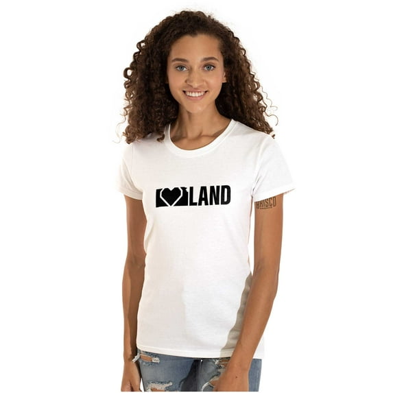 Kansas Heartland Cute Midland Pride Womens Slim Fit Graphic Tee Brisco Brands L