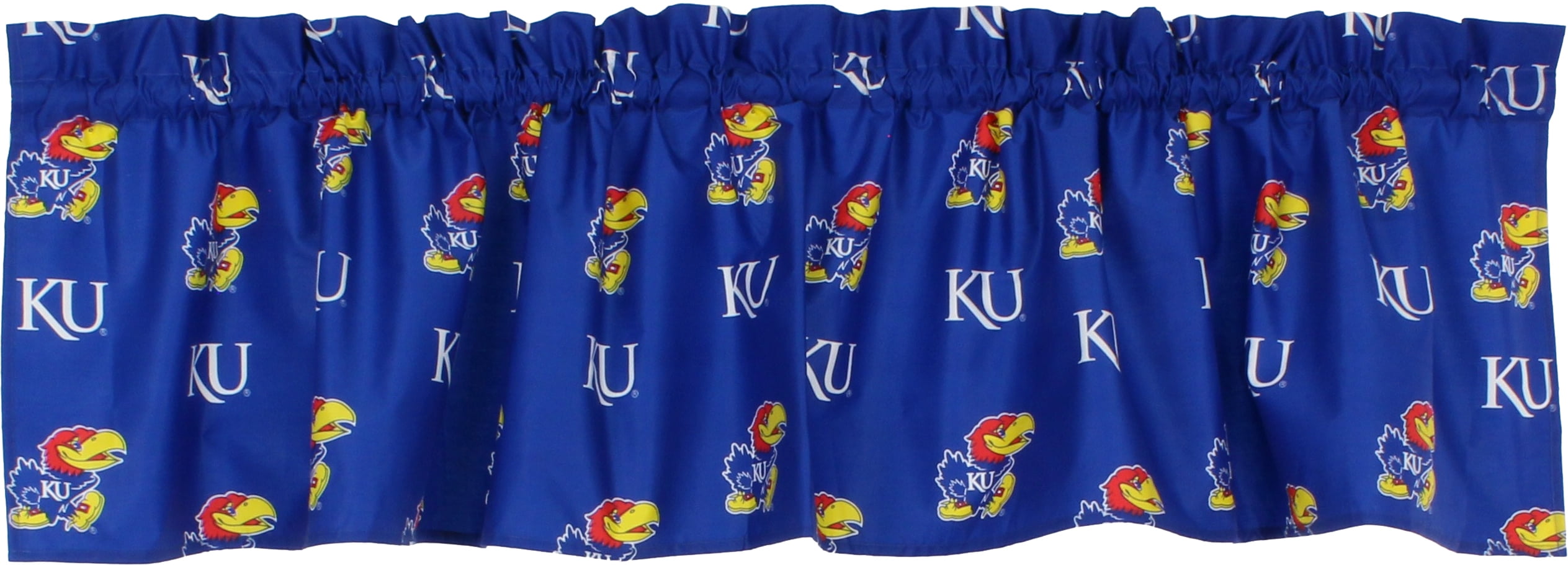 Kansas Jayhawks 100% Cotton, 84" x 15" Curtain Valance, 1 Panel