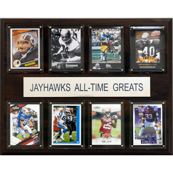 Kansas Jayhawks 12'' x 15'' Football All-Time Greats Plaque