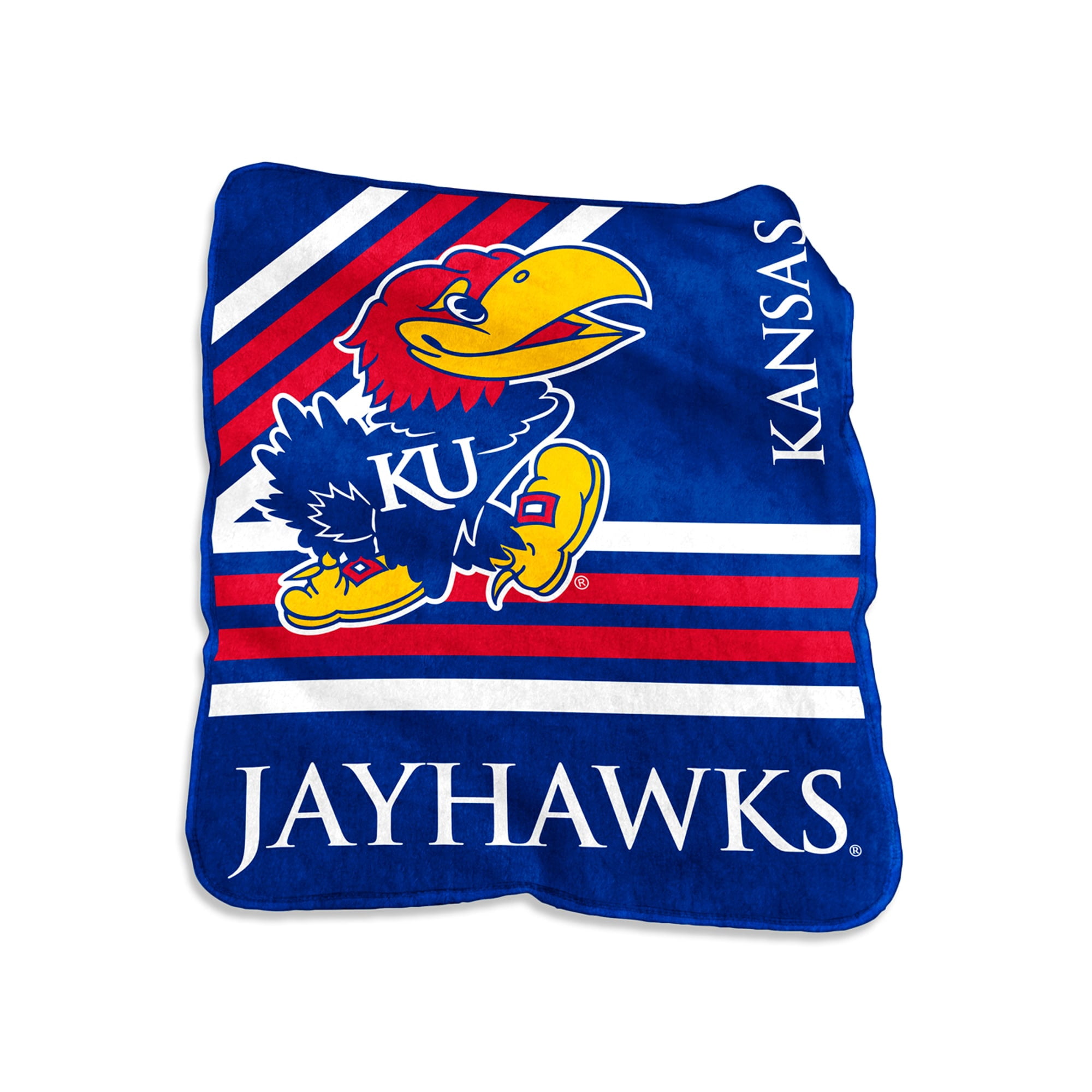 Kansas Jayhawks 50'' x 60'' Plush Raschel Logo Throw Blanket