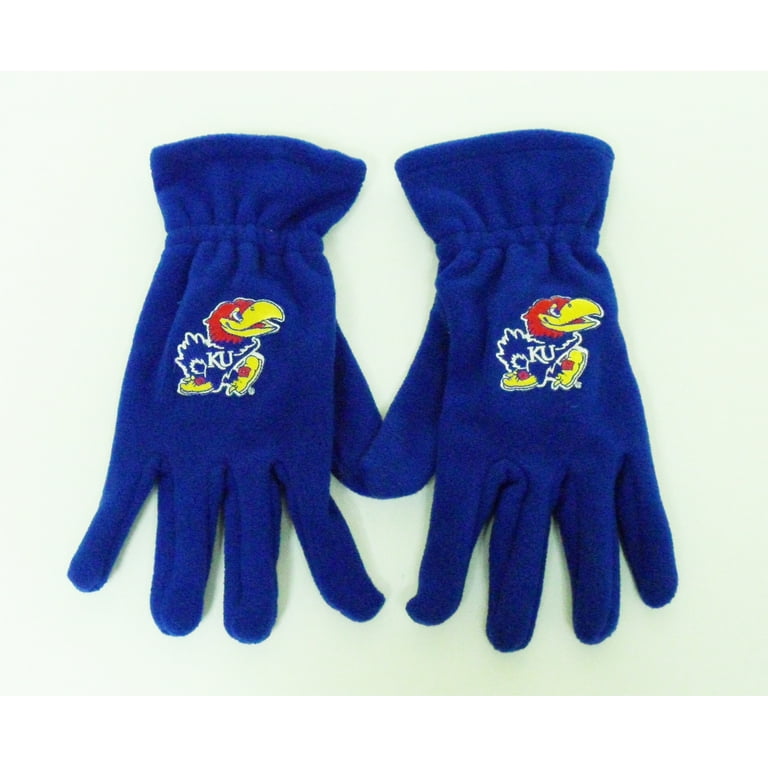 Kansas Jayhawks Blue Fleece Glove Jayhawk Donegal Bay Unisex One Size Walmart