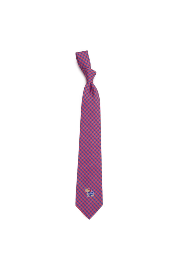Kansas Jayhawks Gingham Tie