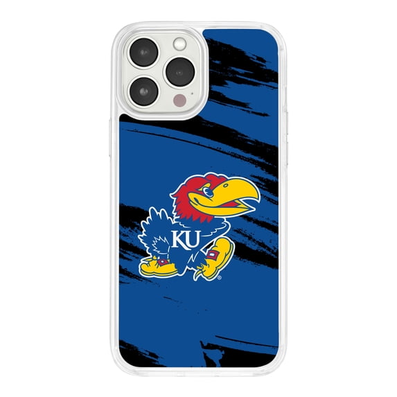Kansas Jayhawks HD Mag-Safe Phone Case Compatible with Apple iPhone 13 Pro (Paint Stripe) by Affinity Bands