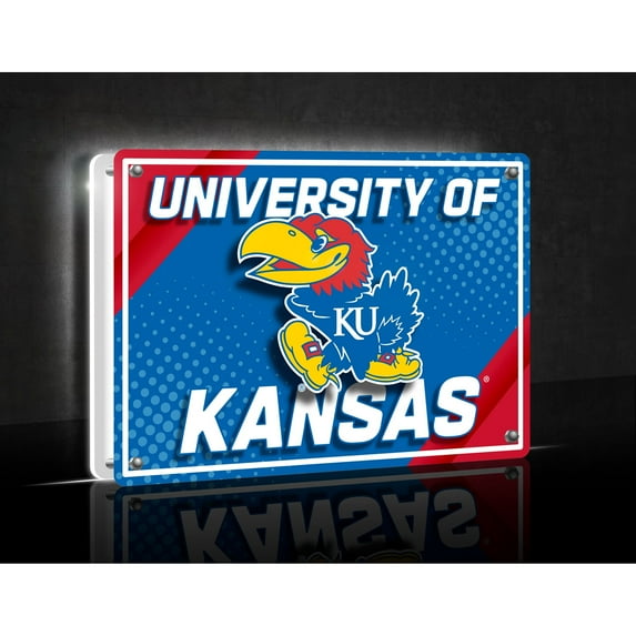 Kansas Jayhawks LED Rectangle Tabletop Sign