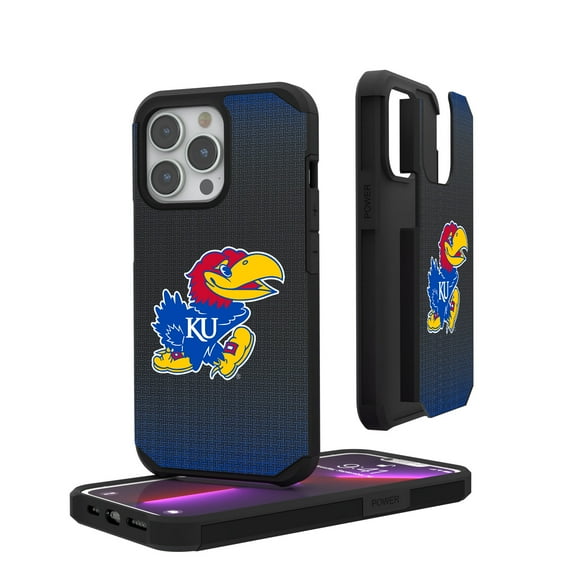 Kansas Jayhawks Linen Logo iPhone Rugged Case