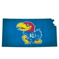 thumbnail image 1 of Kansas Jayhawks 12" Logo State Sign, 1 of 2