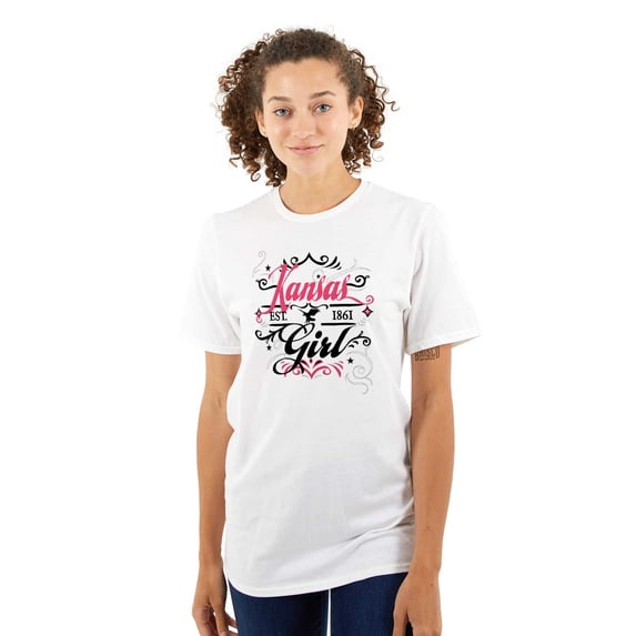 Kansas KS Fancy Feminine Filagree Women's Plus Size Graphic Tee Brisco Brands 5X