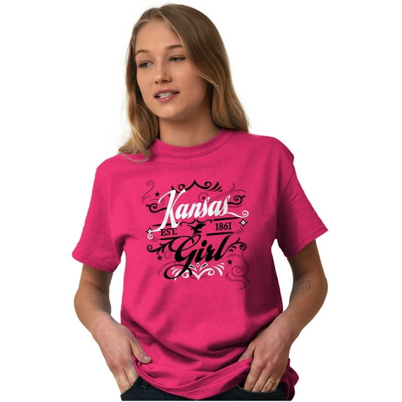 Kansas KS Fancy Feminine Filagree Women's Plus Size Graphic Tee Brisco Brands 5X