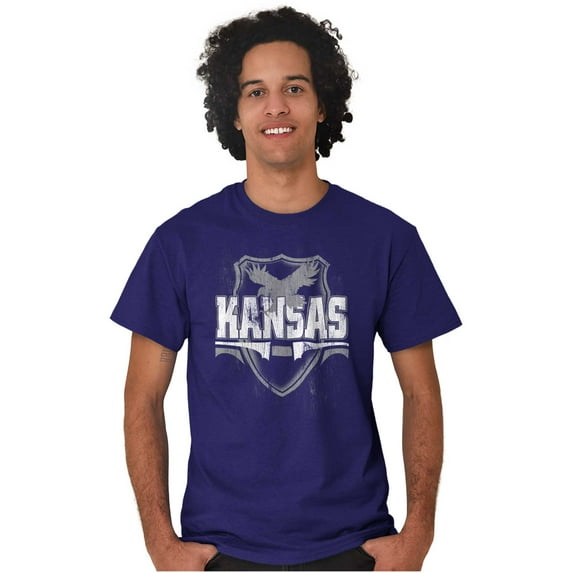 Kansas KS Pride Gameday Spirit Cool Men's Graphic T Shirt Tees Brisco Brands X