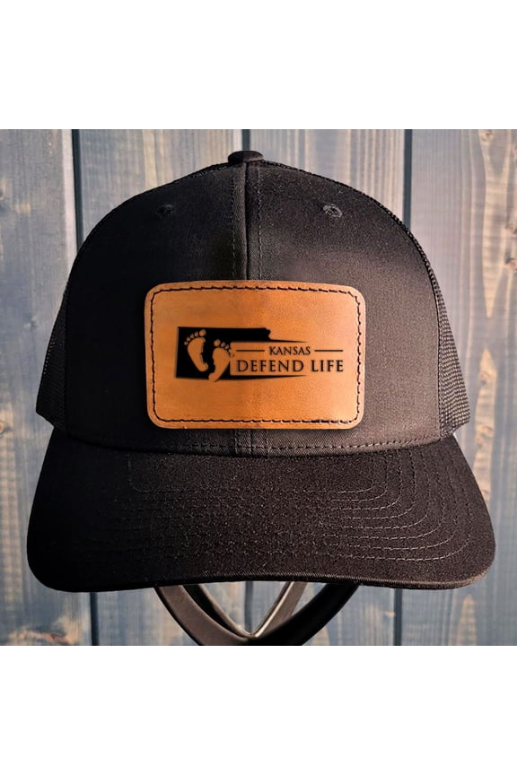 Kansas Leather Patch Hat Pro-Life Hat
