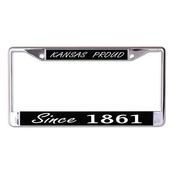 Kansas Proud Since 1861 Chrome License Plate Frame