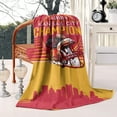 thumbnail image 1 of Kansas Red City Blanket Gifts 50x60 inches Soft Lightweight Flannel Champions Throw Blanket for Men Women Classic Football Team Color Blankets for Sofa Bed Bedroom Living Room, 1 of 5