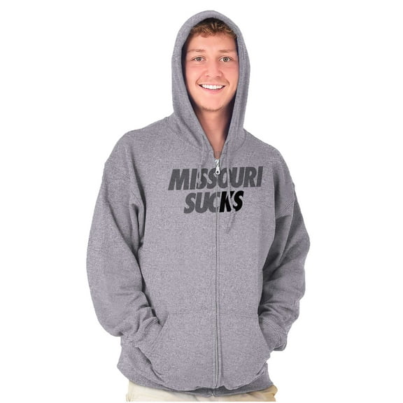 Kansas Rivalry Funny Missouri Sucks Unisex Plus Size Zip Hoodie Brisco Brands 4X