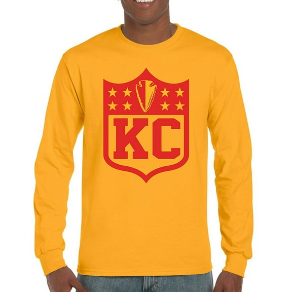 Kansas Shield Long Sleeve T-shirt Champions Game Day Fantasy Football K.C. Fan