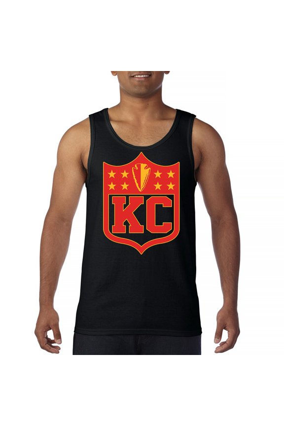 Kansas Shield Men's Tank Top Champions Game Day Fantasy Football K.C. Fan