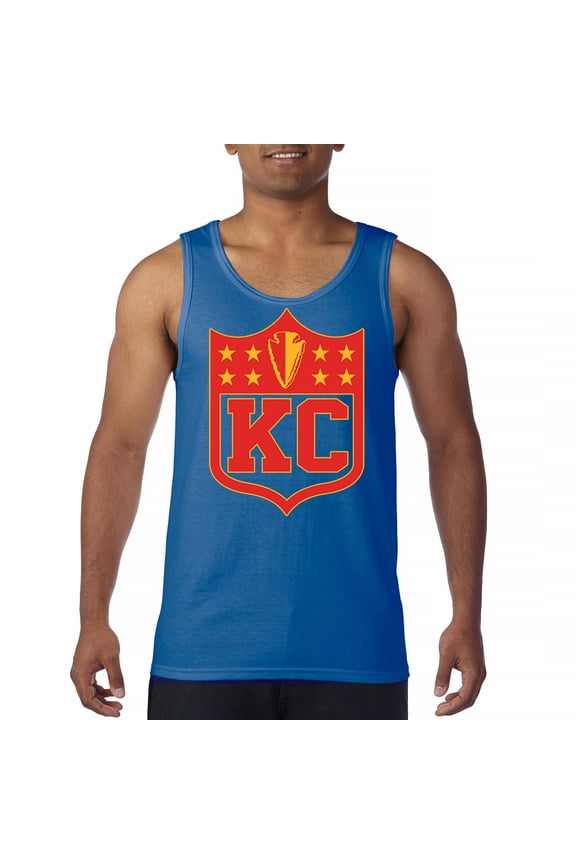 Kansas Shield Men's Tank Top Champions Game Day Fantasy Football K.C. Fan