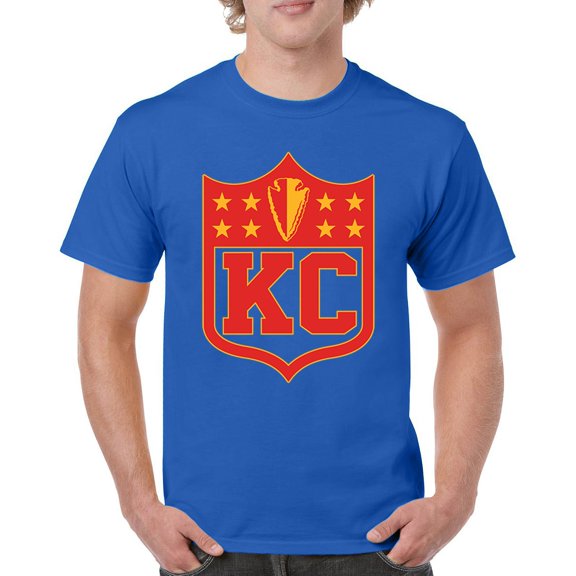 Kansas Shield T-shirt Champions Game Day Fantasy Football K.C. Fan Men's Tee
