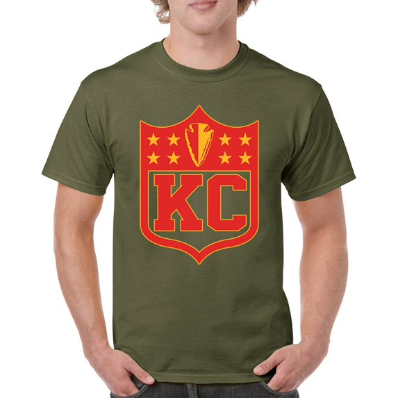 Kansas Shield T-shirt Champions Game Day Fantasy Football K.C. Fan Men's Tee