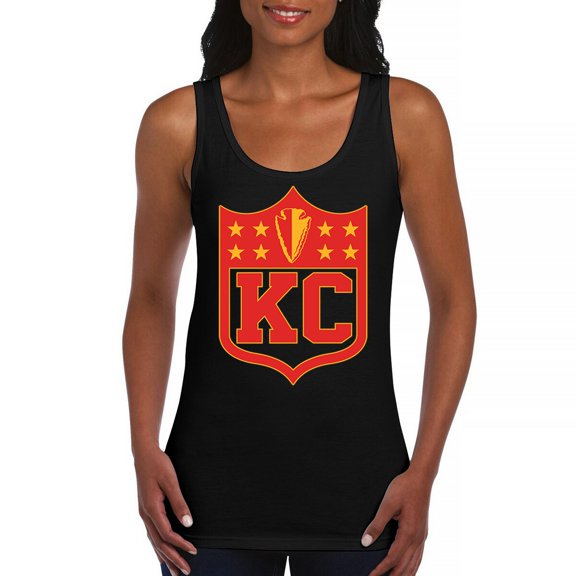 Kansas Shield Women's Tank Top Champions Game Day Fantasy Football K.C. Fan