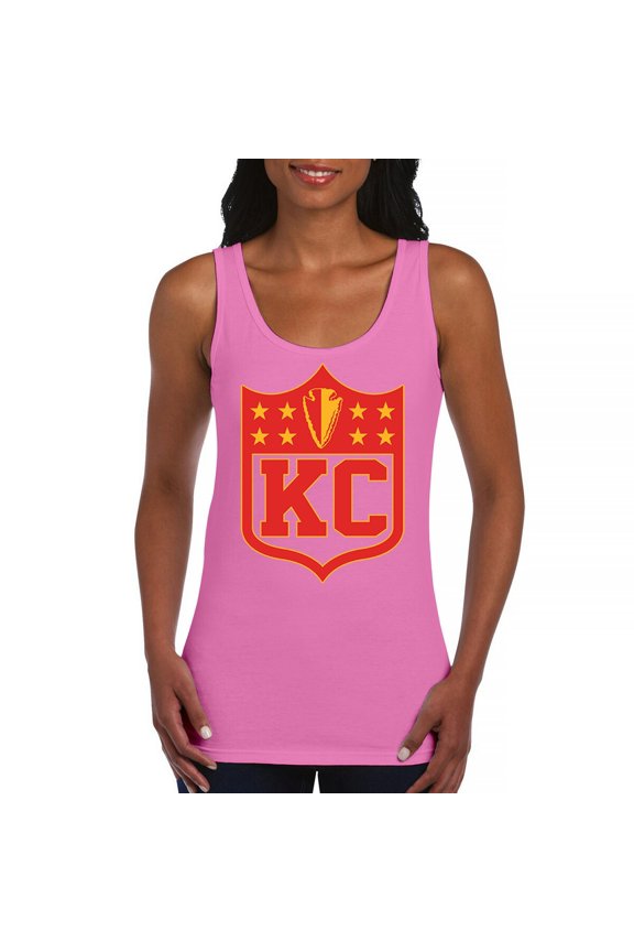 Kansas Shield Women's Tank Top Champions Game Day Fantasy Football K.C. Fan