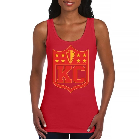 Kansas Shield Women's Tank Top Champions Game Day Fantasy Football K.C. Fan