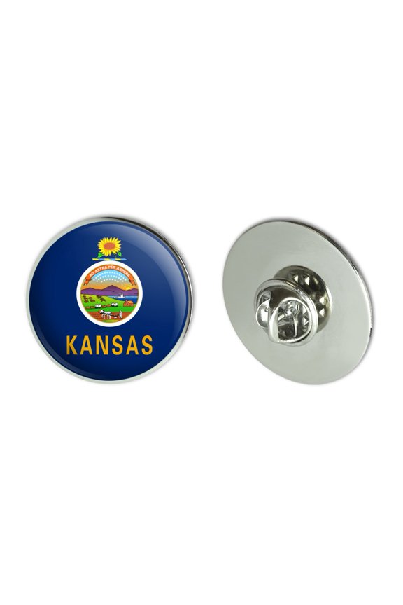 Kansas State Flag Metal 1.1" Tie Tack Hat Lapel Pin Pinback