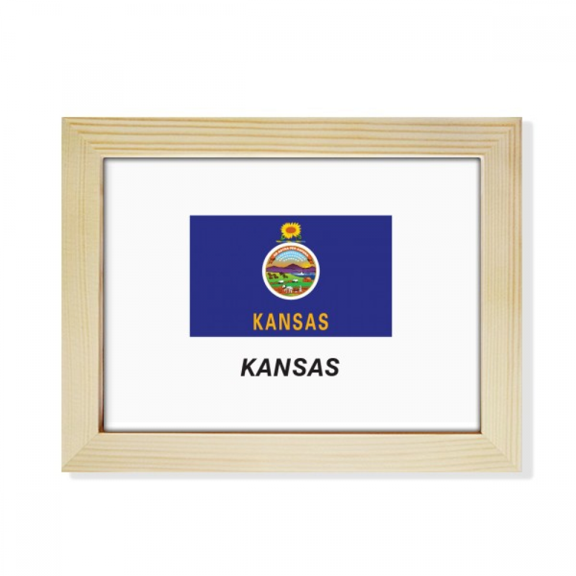 Kansas State Flag Profile Desktop Photo Frame Picture Art Decoration Painting 6x8 inch