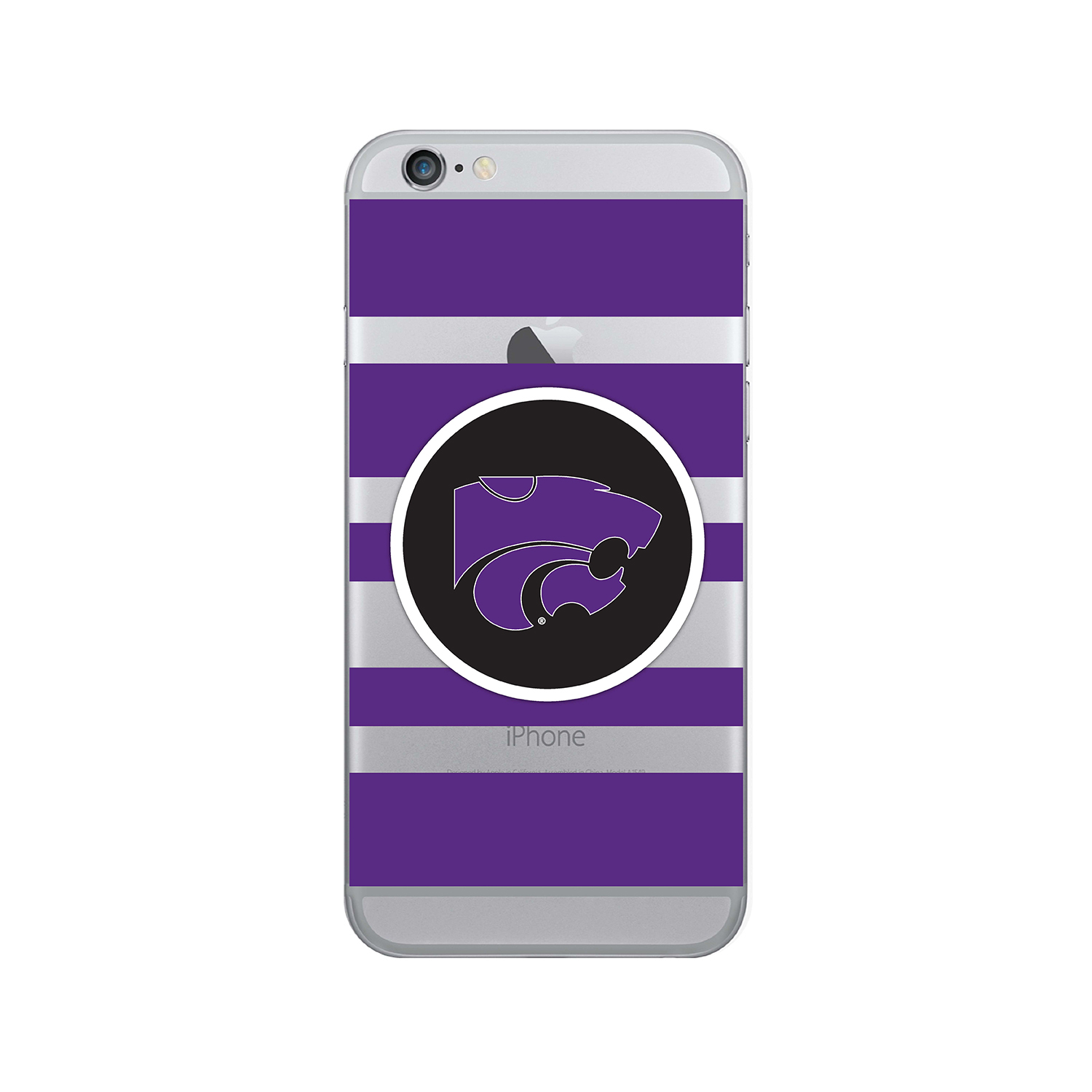 Kansas State University V2 Clear Phone Case, Stripes V1 - iPhone 6/6s/7/8 Plus